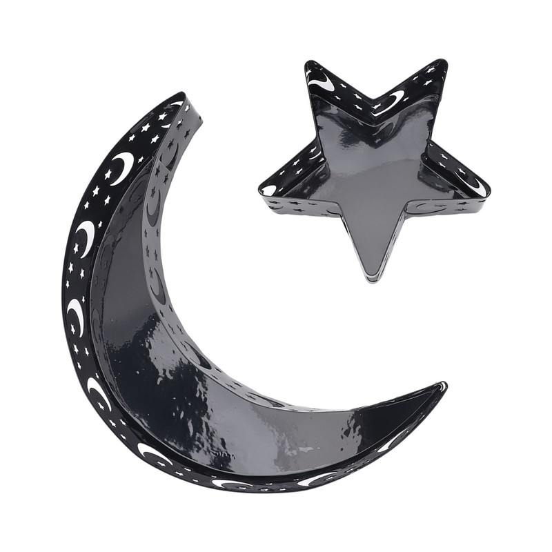 Ramadan Dessert Tray Iron Reusable Large Capacity Moon Star Shaped