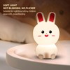 Cute Night Light Tap Control 5 Modes Rechargeable Rabbit Shape