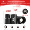 WIILDIS 14 Pieces 3/8"Drive Magnetic Socket Set, Shallow, 6-Point, Metric,