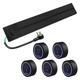 Power Outlet Strip,Switch Control Wall Mounted Power Strip 19.68 inch 8000w Power Track,5 AC Outlet Power 1875w Wall Outlet, for Modern Home Kitchen, Living Room, Study Office Meeting