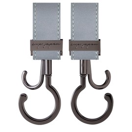 e.x.p.japon BK-Kusumi Blue, 360 Degree Rotation, Double Hook, Stroller, Luggage Hook, Load Capacity: Approx. 132.2 lbs (60 kg), Stroller Hooks, Pack of 2