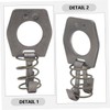 Cabilock 2Pcs Rv Water Heater Latch Durable Fastener for Trailer