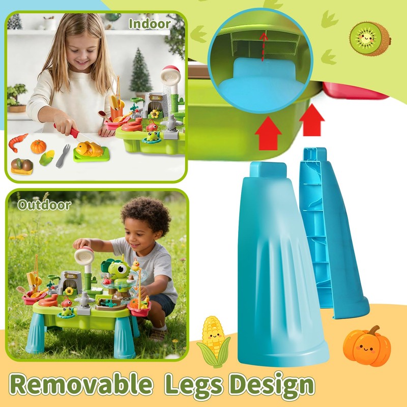 Yrkidstoi Water Table with Pump, 12-in-1 Dino Mist Spray Water