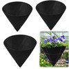3PCS 12 Inch Cone Shaped Planter Basket Liners Fabric Hanging