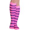 Chrissy's Socks Women's Striped Knee High Socks 7-11 Pink/Purple