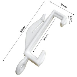 GADGET PLANET Plastic Curtain Hooks (Pack of 80) Curtain Glider Hooks | Curtain Track Hooks | For Window Tracks, Showers & Doors | Strong, Sturdy and Smooth Sliding.