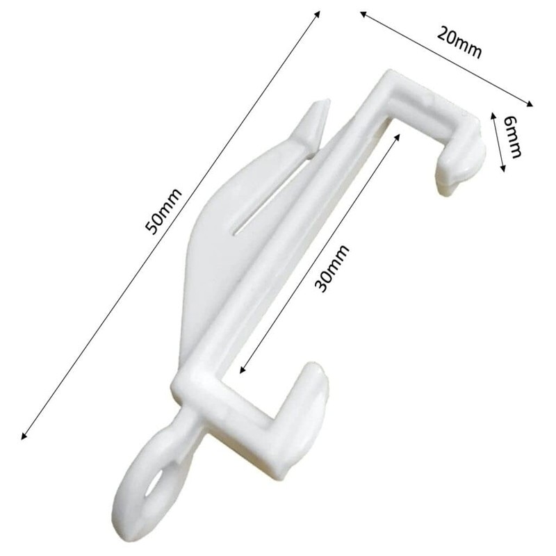 GADGET PLANET Plastic Curtain Hooks (Pack of 80) Curtain Glider