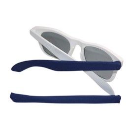 Soft Eyewear Temple Arm Cover Sleeves Add Colors & Designs Eyeglasses Sunglasses for Men, Women & Kids 2 Sizes (Large, Ocean Blue)