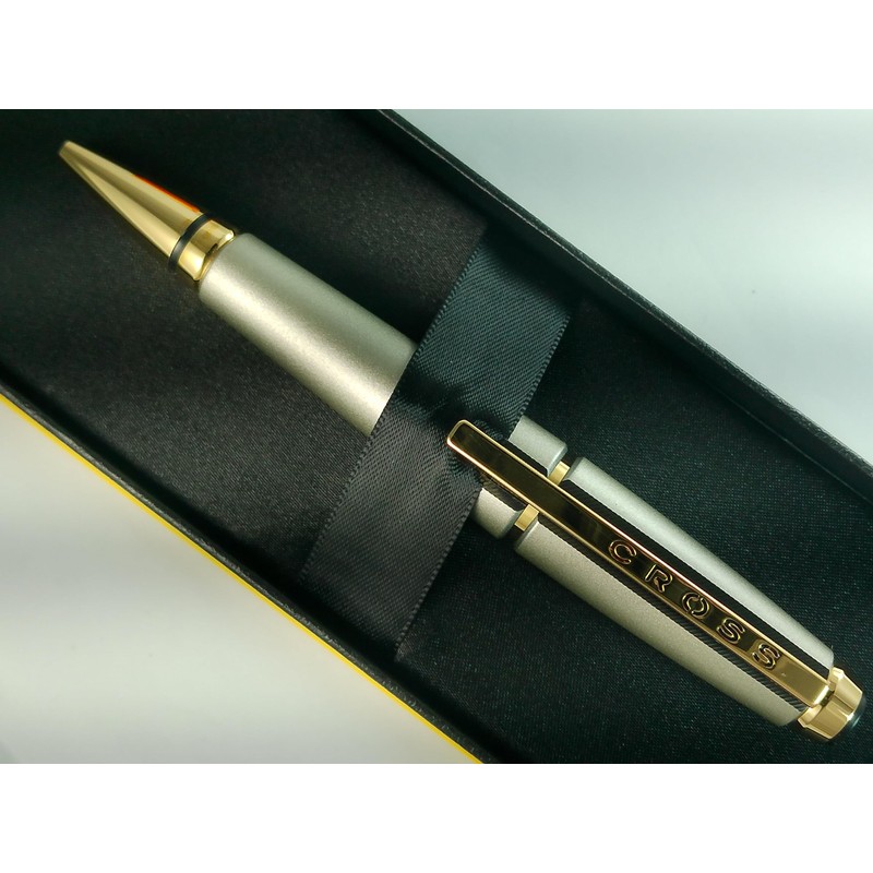 Cross Edge Sonic Titanium Lacquer with Gold PVD Appointments Rollerball