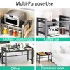Adjustable Microwave Oven Rack, Microwave Stand Shelf Heavy Duty 2-Tier