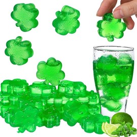 OHREN 12 Reusable Ice Cubes, Party Ice Cubes for Chilling Drinks (Clover)