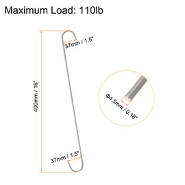 HARFINGTON 4pcs Long S Hooks 16 Inch Extra Long Metal S-Shaped Hanging Hooks High Manganese Steel S Hanger Storage Organizing Tool for Kitchen Garden Bathroom Garage Closet, Silver