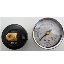 PIC New air pressure gauge WOG water oil gas  1.5"face  0-200 back mnt 1/8"npt