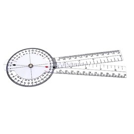 Goniometer Transparent Orthopedic Angle Ruler Plastic Goniometer 360 Degree for Body Measuring Tape Goniometer Protractor Ruler (8 Inch)