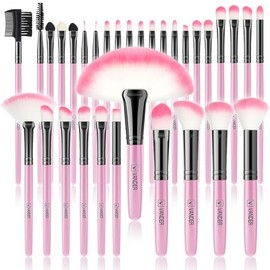 VANDER - Juego de 32 brochas de maquillaje, cerdas sintéticas suaves de calidad profesional para polvo de base, corrector, difuminación, set de brocha