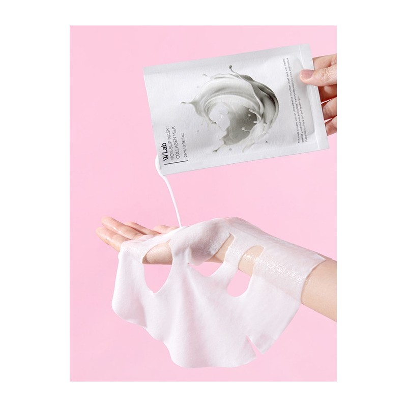 [5 sheets] W Lab Non-Slip Mask Collagen Milk / [5매입]