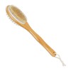 Relaxdays Back Brush, Double-Sided Shower Brush, 37 cm Long, Natural