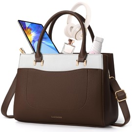 RAINSMORE Purses for Women Top-Handle Handbags Shoulder Leather Satchel Tote Bags Waterproof Crossbody Purse