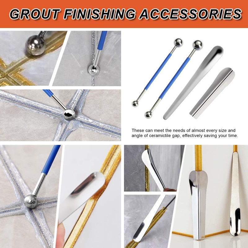 Grout Removal Tool Set, Heavy Duty Grout Saw with Replaceable