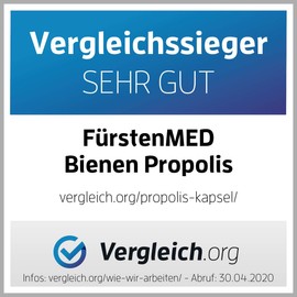 FürstenMED® Real Bee Propolis Capsules High Dose Natural Bee Resin + Acerola 90 Vegetarian Capsules Laboratory Tested