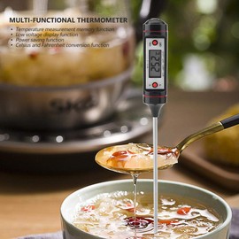 Kitchen Thermometer, WT-1 Digital Thermometer Sample Electronic Bar Thermometer Kitchen BBQ Food Meat Temperature Display Tester