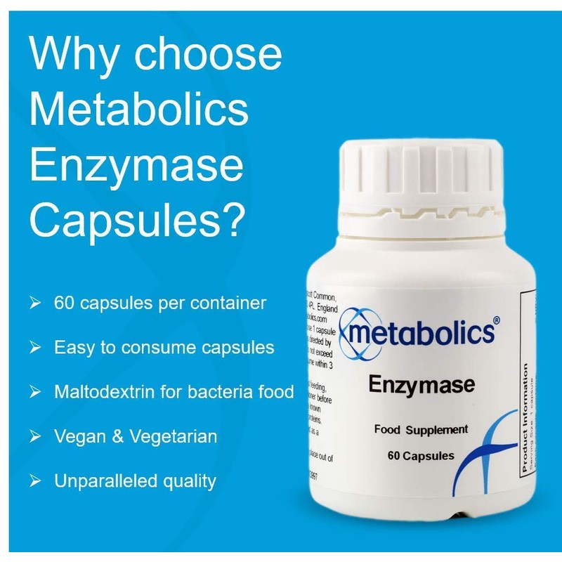 Enzymase by Metabolics | Enzyme Complex Capsules | Enzyme Blend