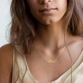 U7 Name Necklaces Jewellery Gifts For Women Ashley Gold Necklace