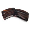 2 x Insertion Combs Approx. 8 x 5.5 cm Havana
