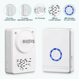 kingsl Wireless Door Open Alarm Window Burglar Alert 48 Chimes Magnetic Sensor+Receive