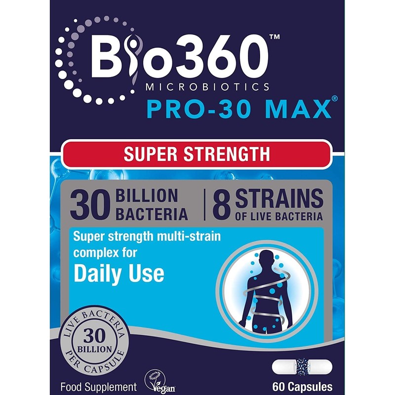Natures Aid Bio360 Pro-30 MAX (30 Billion Bacteria), 60 Capsules
