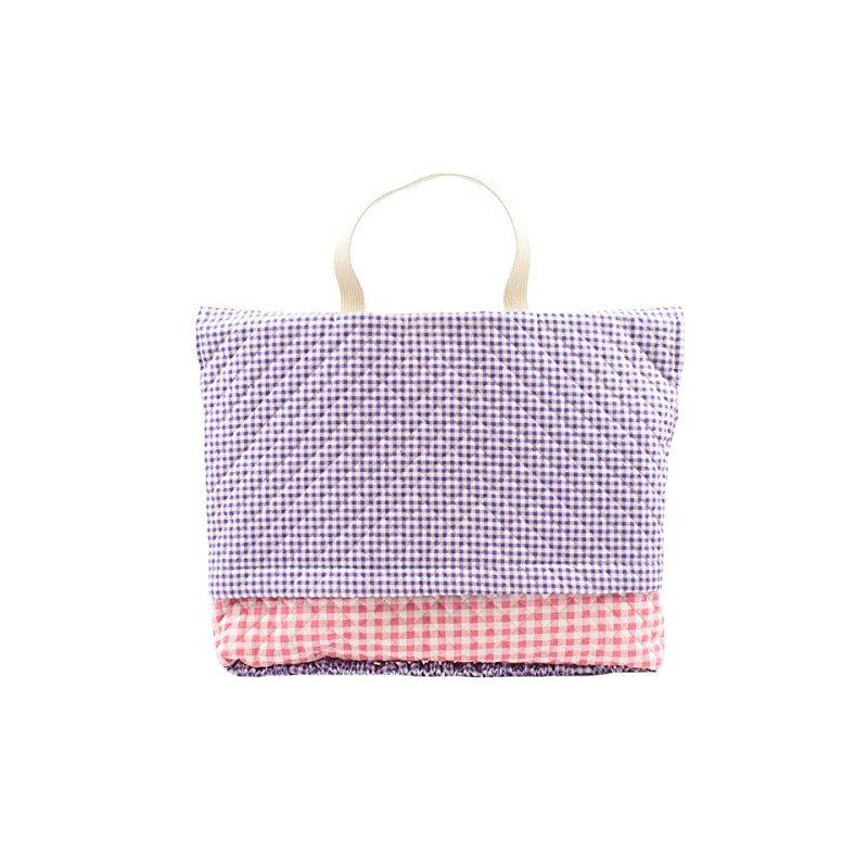 namioto yaf121123 Disaster Prevention Hood Cover, Pink Check x Purple