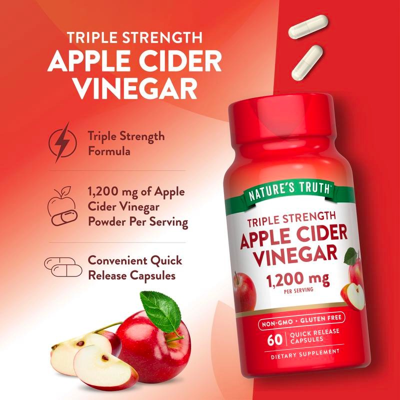 Apple Cider Vinegar 1200 mg Capsules