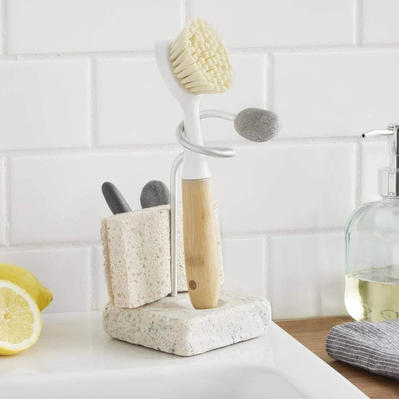 Sea Stones Splash Sponge and Brush Holder - Heavy Granite