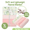Mother's Choice Baby Flannel Blanket 4 Pack | 100% Cotton