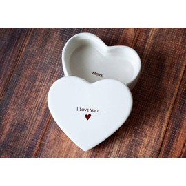 Mother's Day Gift, Mom Gift, Gift for Her - I Love You More - Heart Keepsake Box