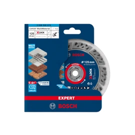 Bosch 1x EXPERT MultiMaterial X-LOCK Diamond Cutting Disc (for Concrete, Reinforced concrete, Ø 125 mm, Professional Accessory Small Angle Grinder)