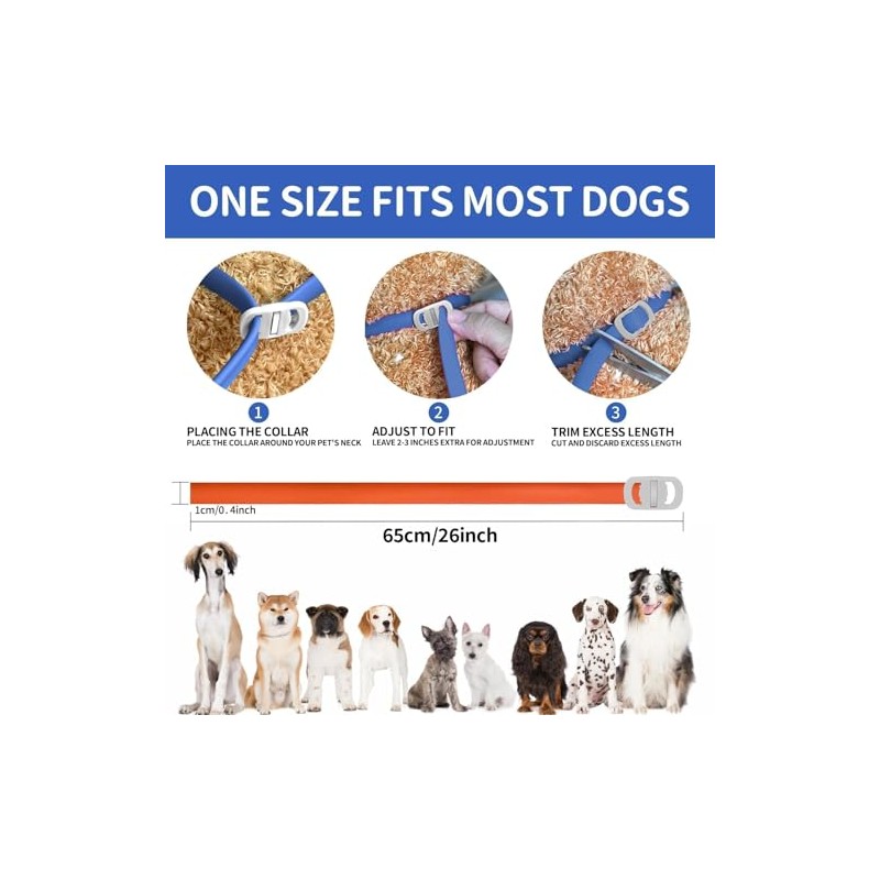 Dog Flea and Tick Collar 4 Pack, Waterproof Adjustable Collar