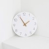 mooas Flatwood Wall Clock, Analog Wall Clock, Silent Non-Ticking 12
