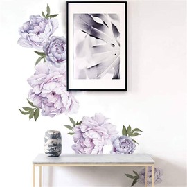 Wall Stickers subshrubby Peony Flower Wall Stickers Home Decoration Living Room Decoration Children's Room Bedroom Decoration