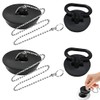Pack of 4 Rubber Sink Plugs, Bathtub Plugs for Sink,