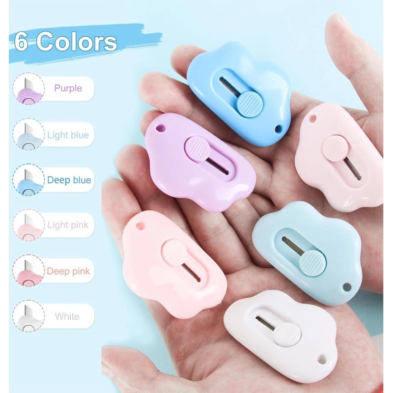 xflyxin 6-piece mini box knife, cloud box knife, letter opener,