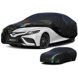 Molebt Car Cover Waterproof All Weather for Automobiles, Outdoor Full Exterior Covers for Sedans (Length: 186"-193") Rain Winter Sun Protection. Universal Fit for Toyota Camry, Honda Accord, etc.