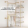 Woskar Industrial Pipe Clothing Rack, Hanging Rods Clothes Rack with
