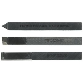 Proxxon 24540 3 piece thread cutting set (8 x 8 x 80 mm), Silver