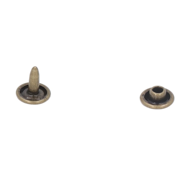 500set Metal Studs Rivets 8mm DIY Iron Double Flat Burr