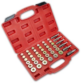 Oil Drain Plug Repair Kit, Metric Thread Repair Kit with Crush Washers, Thread Taps, and Drain Plugs - Sizes M13, M15, M17, M20, M22