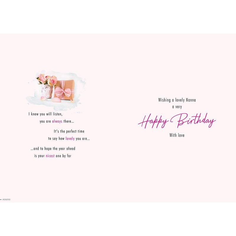 Piccadilly Greetings Traditional Birthday Card Nanna - 9 x 6