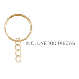 EL GALEON - Argolla para llavero broches para manualidades Juego de llaveros planos anillos abiertos llaveros de metal 100pzas