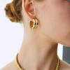Vermeil brass one-touch earrings OTEP24507R white / 버메일 브라스 원터치