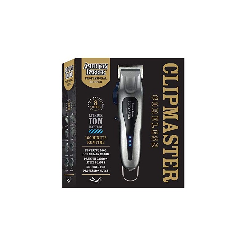 American Barber Clipmaster Cordless Clipper, AB100, Grey